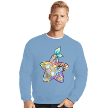 Load image into Gallery viewer, Shirts Crewneck Sweater, Unisex / Small / Powder Blue Magical Silhouettes - Paopu Fruit
