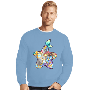 Shirts Crewneck Sweater, Unisex / Small / Powder Blue Magical Silhouettes - Paopu Fruit