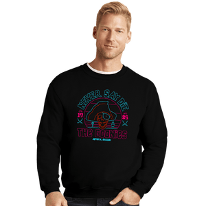 Daily_Deal_Shirts Crewneck Sweater, Unisex / Small / Black Astoria Goonies