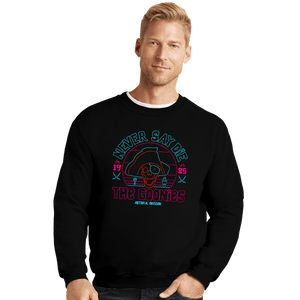 Daily_Deal_Shirts Crewneck Sweater, Unisex / Small / Black Astoria Goonies