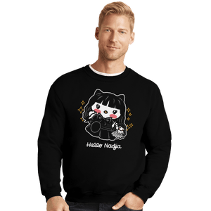 Shirts Crewneck Sweater, Unisex / Small / Black Hello Nadja