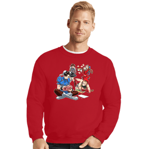 Daily_Deal_Shirts Crewneck Sweater, Unisex / Small / Red Showoff