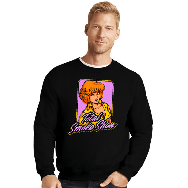 Secret_Shirts Crewneck Sweater, Unisex / Small / Black Smoke Show