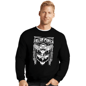 Shirts Crewneck Sweater, Unisex / Small / Black Falcon Crest