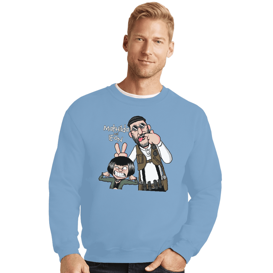Shirts Crewneck Sweater, Unisex / Small / Powder Blue Mathilda & Leon