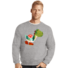 Load image into Gallery viewer, Shirts Crewneck Sweater, Unisex / Small / Sports Grey The Very Hungry Dinosaur
