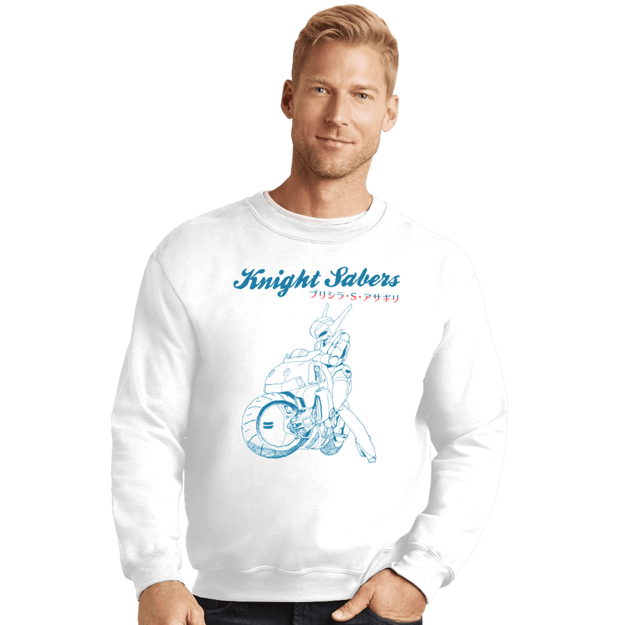 Shirts Crewneck Sweater, Unisex / Small / White Knight Sabers