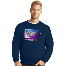 Load image into Gallery viewer, Daily_Deal_Shirts Crewneck Sweater, Unisex / Small / Navy Spaceship In A Bottle
