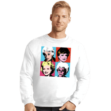 Load image into Gallery viewer, Secret_Shirts Crewneck Sweater, Unisex / Small / White Warhol Golden Girls
