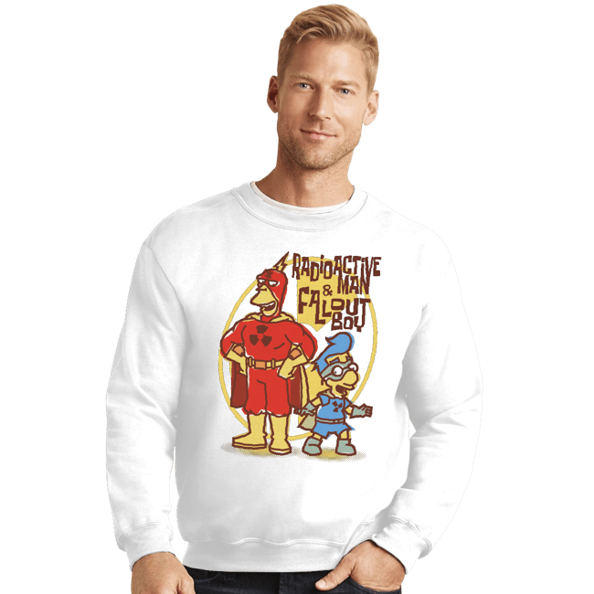 Daily_Deal_Shirts Crewneck Sweater, Unisex / Small / White Radioactive Squad