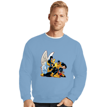 Load image into Gallery viewer, Daily_Deal_Shirts Crewneck Sweater, Unisex / Small / Powder Blue Mutant Original Five
