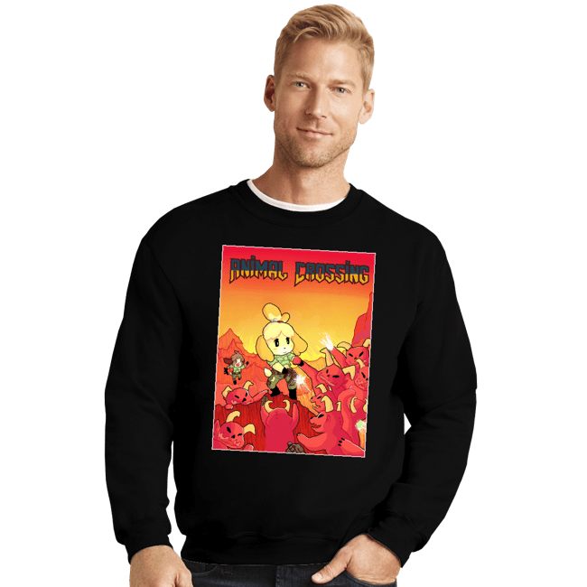 Secret_Shirts Crewneck Sweater, Unisex / Small / Black Doom Crossing!