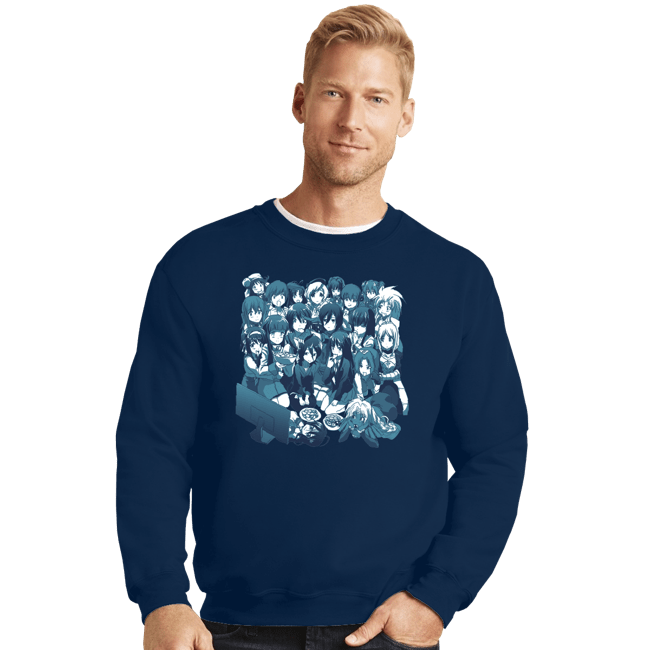 Secret_Shirts Crewneck Sweater, Unisex / Small / Navy Anime Night