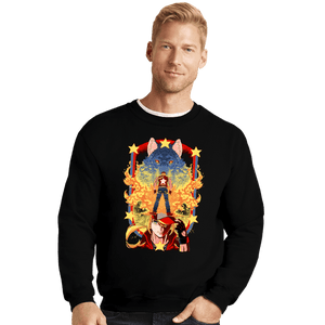 Shirts Crewneck Sweater, Unisex / Small / Black Lone Wolf