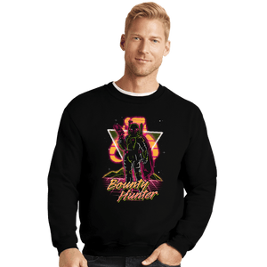 Shirts Crewneck Sweater, Unisex / Small / Black Retro Bounty Hunter