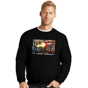 Daily_Deal_Shirts Crewneck Sweater, Unisex / Small / Black New Age Of Supe