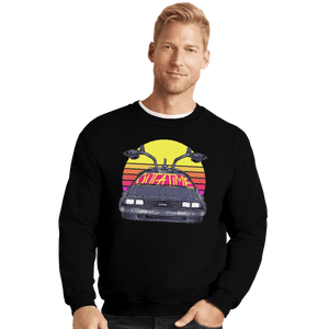 Shirts Crewneck Sweater, Unisex / Small / Black Outatime In The 80s