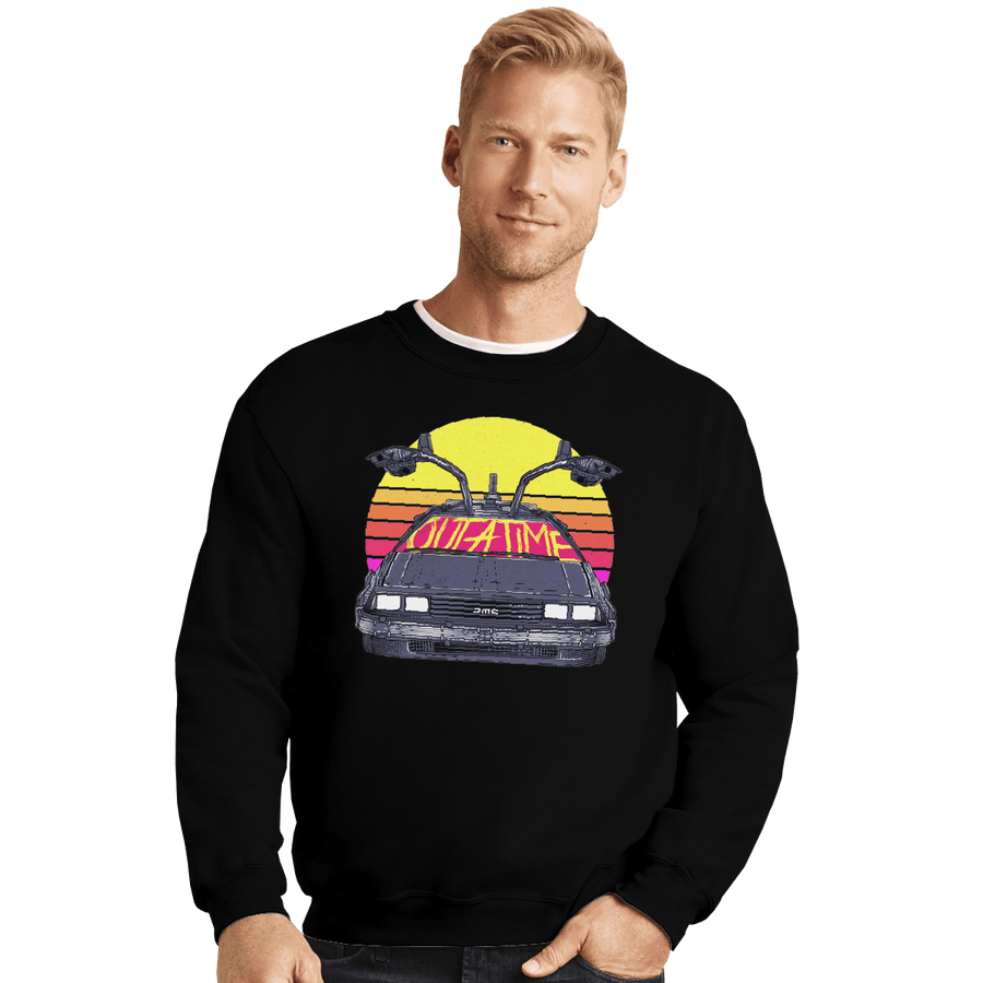Shirts Crewneck Sweater, Unisex / Small / Black Outatime In The 80s