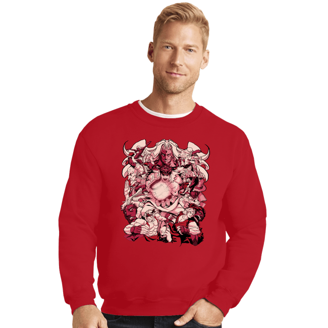 Daily_Deal_Shirts Crewneck Sweater, Unisex / Small / Red Prepare To Strike