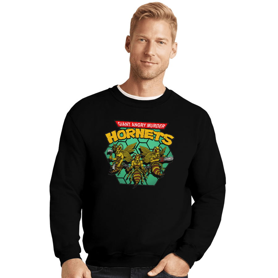 Shirts Crewneck Sweater, Unisex / Small / Black Murder Hornets