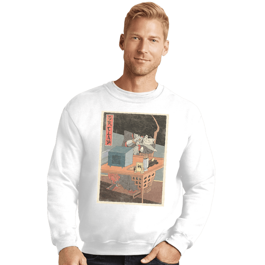 Shirts Crewneck Sweater, Unisex / Small / White Dr Claw
