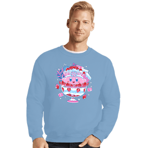 Shirts Crewneck Sweater, Unisex / Small / Powder Blue Pink Parfait