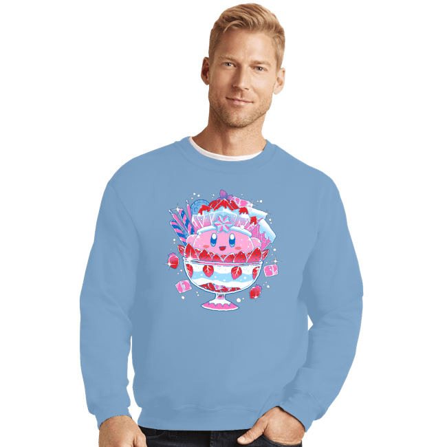 Shirts Crewneck Sweater, Unisex / Small / Powder Blue Pink Parfait