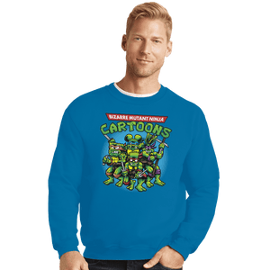Shirts Crewneck Sweater, Unisex / Small / Sapphire Ninja Cartoons