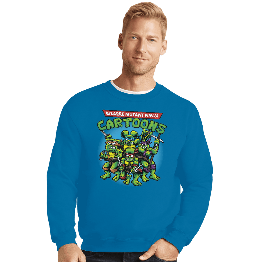 Shirts Crewneck Sweater, Unisex / Small / Sapphire Ninja Cartoons
