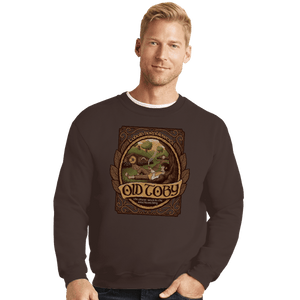 Shirts Crewneck Sweater, Unisex / Small / Dark Chocolate Old Toby