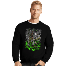 Load image into Gallery viewer, Daily_Deal_Shirts Crewneck Sweater, Unisex / Small / Black Wolf Knight
