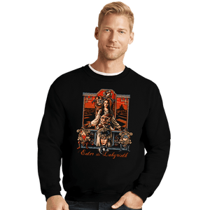 Daily_Deal_Shirts Crewneck Sweater, Unisex / Small / Black Enter The Labyrinth 80s