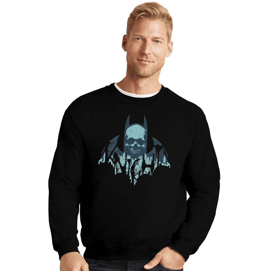 Shirts Crewneck Sweater, Unisex / Small / Black Gothic Knight
