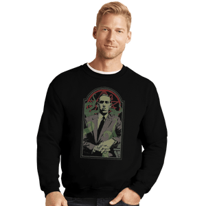 Shirts Crewneck Sweater, Unisex / Small / Black Lovecraft