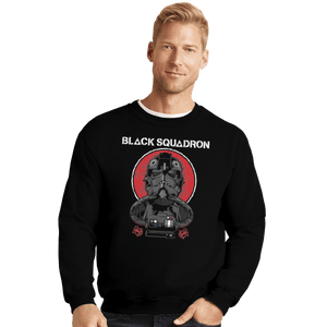 Shirts Crewneck Sweater, Unisex / Small / Black Black Squadron