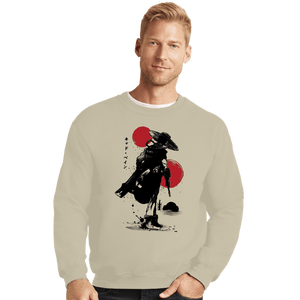 Daily_Deal_Shirts Crewneck Sweater, Unisex / Small / Sand Ruthless Bounty Hunter