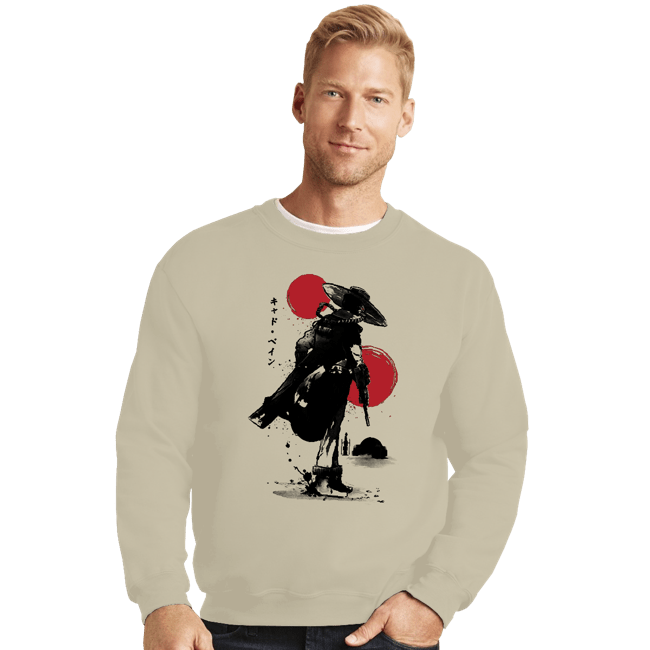 Daily_Deal_Shirts Crewneck Sweater, Unisex / Small / Sand Ruthless Bounty Hunter