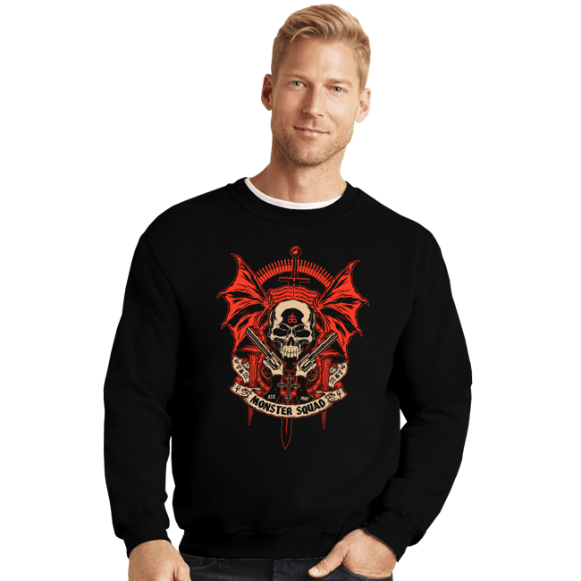 Secret_Shirts Crewneck Sweater, Unisex / Small / Black Monster Squad