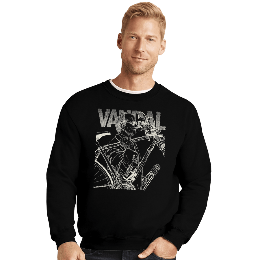 Shirts Crewneck Sweater, Unisex / Small / Black Bike Vandal
