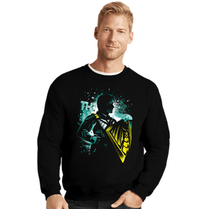 Daily_Deal_Shirts Crewneck Sweater, Unisex / Small / Black The Soldier Defender