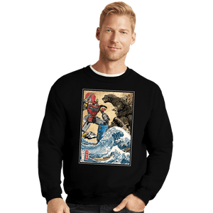 Daily_Deal_Shirts Crewneck Sweater, Unisex / Small / Black King of the Monsters vs Megazord