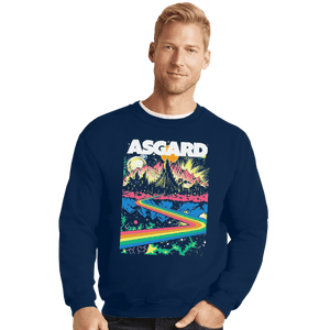 Shirts Crewneck Sweater, Unisex / Small / Navy Visit Asgard