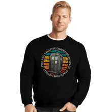 Load image into Gallery viewer, Daily_Deal_Shirts Crewneck Sweater, Unisex / Small / Black Vintage Tardis 1963
