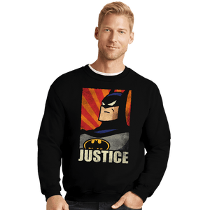 Shirts Crewneck Sweater, Unisex / Small / Black Bat Justice
