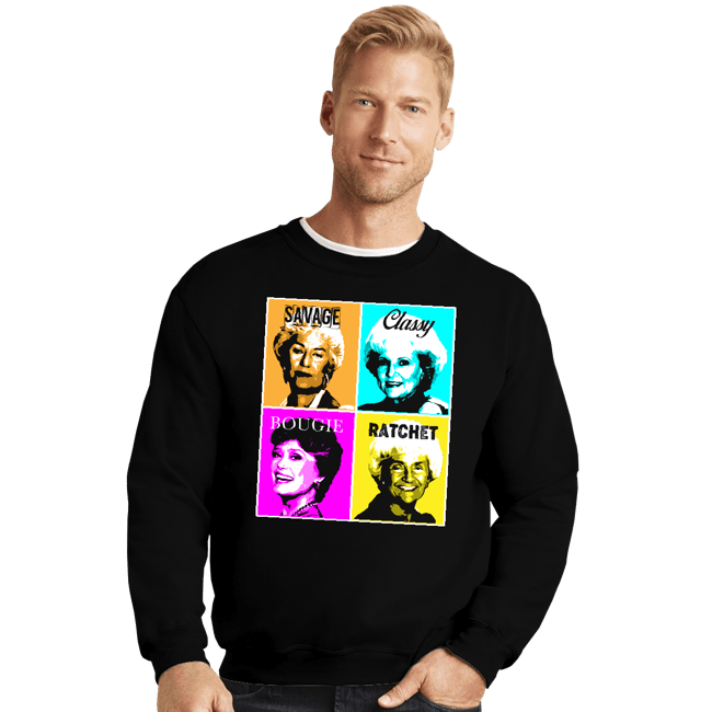 Secret_Shirts Crewneck Sweater, Unisex / Small / Black Golden Savages
