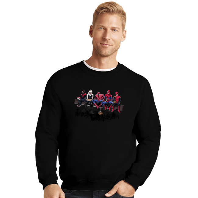 Secret_Shirts Crewneck Sweater, Unisex / Small / Black Spider Lunch