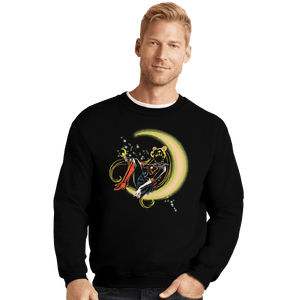 Shirts Crewneck Sweater, Unisex / Small / Black Moon Power