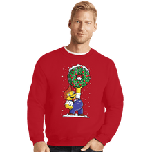 Load image into Gallery viewer, Daily_Deal_Shirts Crewneck Sweater, Unisex / Small / Red Festive Feast
