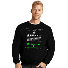 Load image into Gallery viewer, Daily_Deal_Shirts Crewneck Sweater, Unisex / Small / Black Star Invaders
