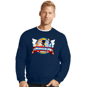 Daily_Deal_Shirts Crewneck Sweater, Unisex / Small / Navy Heeler Adv.